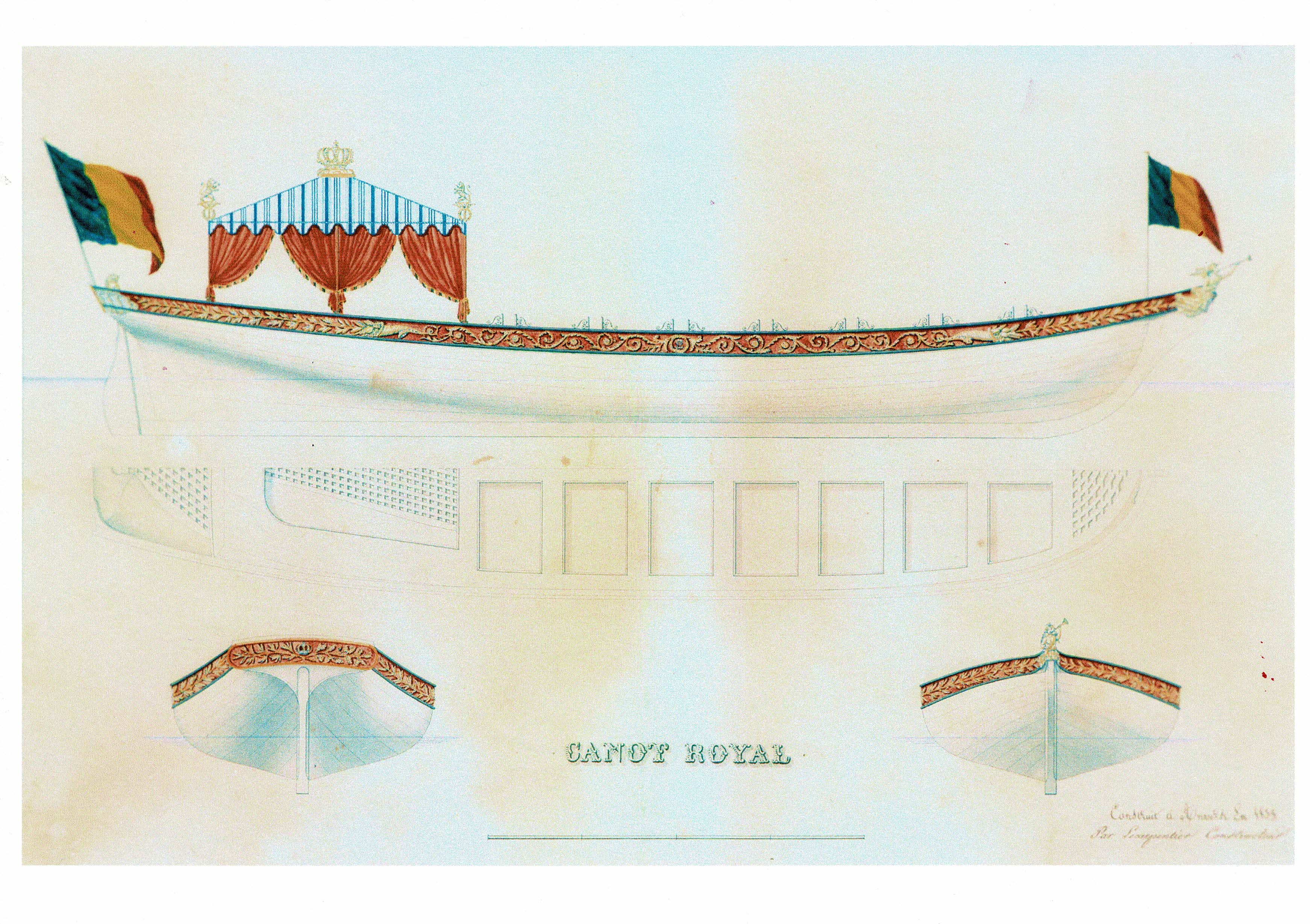 Plan du Canot Royal , Crédit :Palais Royal